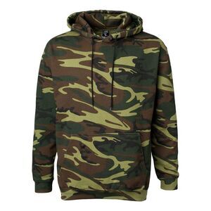 Code Five Camo Pullover Fleece Hoodie / Green Woodland